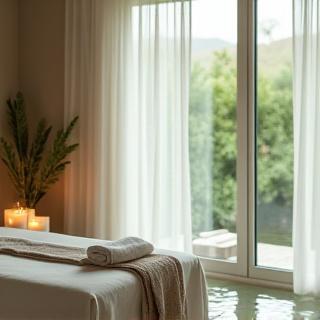 Luxury spa wellness retreat setting